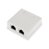 Рoзетка компьютерная внешняя, 2-порта RJ-45 (8P8C), STP, CAT 6 REXANT