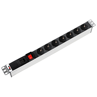 Гор блок розеток Rem-16, 1×16A, выкл, 7S, 19", вход C20