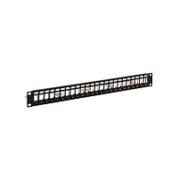 Патч-панель модульная TERACOM PRO 19'' 1U экранированная 24 порта с органайзером (пустая)