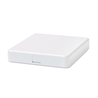 Оптическая абонентская розетка (без адаптера), совместима с адаптерами SC/DLC, 2 порта, 90 мм х 92 мм х 15 мм