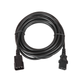 Кабель питания TLK, вход - разъём C14 (IEC 60320) , выход - разъём C13 (IEC 60320),  3x0.75мм2, 5 м, 250В 6A, черный