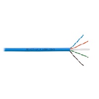 Кабель Премиум U/UTP, 4 пары, Кат.6A (Класс EA), 600 МГц, AWG 23, внутренний, LSZH нг(А)-HF, цвет синий, катушка 500 м