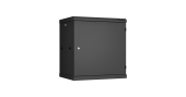 Настенный разборный шкаф TLK 19", 12U, металлическая дверь, Ш600хВ636хГ450мм, 2 пары монтажных направляющих, черный