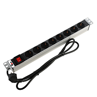 Гор блок розеток Rem-16, 1×16A, выкл, 8S, 19", шнур 3м