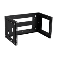 Рама настенная регулируемая 300-500мм 6U черная