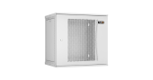 Настенный разборный шкаф TLK 19", 12U, перфорированная дверь, Ш600хВ569хГ450мм, 1 пара монтажных направляющих, серый