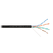 Кабель NIKOMAX U/UTP 4 пары, Кат.5e (Класс D), тест по ISO/IEC, 100МГц, одножильный, BC (чистая медь), 24AWG (0,51мм), полиэтилен, внешний, черный, 30