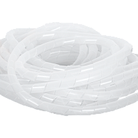 Лента NIKOMAX спиральная для организации и защиты кабельных пучков, диаметр 6мм, толщина 1мм, для пучка до 50мм, белая, 10м