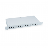 Кросс бокс оптический 19" на 16 ST(FC) со сплайс пластиной и КДЗС (без пигтейлов и проходных адаптеров)