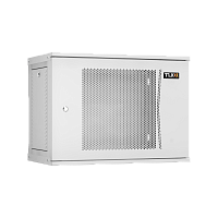 Настенный разборный шкаф TLK 19", 9U, перфорированная дверь, Ш600хВ436хГ350мм, 1 пара монтажных направляющих, серый