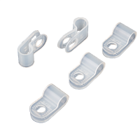 Крепление NIKOMAX R-образное 22,6х10мм для кабеля диаметром до 8мм, с крепежным отверстием 5,0мм, белое, уп-ка 100шт.