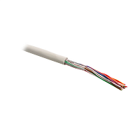 Кабель витая пара, неэкранированная U/UTP, категория 3, 10 пар (26 AWG), одножильный (solid), PVC, –20°C - +60°C, серый