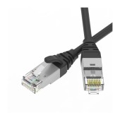 Патч-корд экранированный Ultra SLIM CAT6A S/FTP 4х2, 30 AWG, LSZH, чёрный, 3м