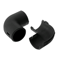 Соединитель угловой черный д32 (15шт/135шт уп/кор) Промрукав