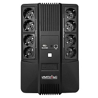 ИБП МАСТЕР 800, 800/480 ВА/Вт, LED, USB, RJ11/RJ45, SCHUKOx8