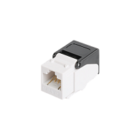 Модуль-вставка NIKOMAX типа Keystone, Кат.6 (Класс E), 250МГц, RJ45/8P8C, самозажимной, T568A/B, неэкранированный, белый - гарантия: 5 лет расширенная