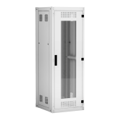 Напольный шкаф NETLAN 19", 42U, стеклянная дверь, цельнометаллические стенки, Ш600хВ1996хГ800мм, в разобранном виде, серый