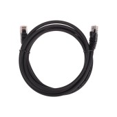 Шнур коммутационный патч-корд U/UTP, CAT 6, RJ45-RJ45, 26AWG, LSZH, черный, 2м REXANT