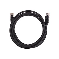 Шнур коммутационный патч-корд U/UTP, CAT 6, RJ45-RJ45, 26AWG, LSZH, черный, 2м REXANT
