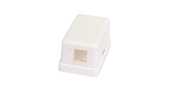 Корпус настенной розетки NETLAN, под 1 модуль-вставку типа Keystone, белый, уп-ка 10 шт.
