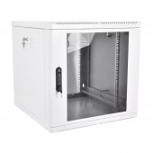 Шкаф 19" телеком навесной разборный 12U (600 × 530) съемные стенки, дверь стекло, чёрный