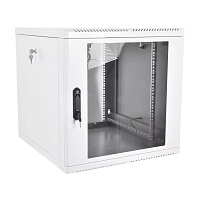 Шкаф 19" телеком навесной разборный 12U (600 × 530) съемные стенки, дверь стекло, чёрный
