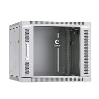 Шкаф телекоммуникационный настенный 19" 9U 600x600x501mm (ШхГхВ) дверь стекло