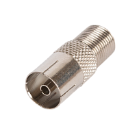 Адаптер NETLAN для коаксиальных кабелей, F-тип-PAL-female, металлик, уп-ка 100 шт.
