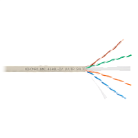 Кабель NIKOMAX U/UTP 4 пары, Кат.6a (Класс Eа), тест по ISO/IEC, 500МГц, одножильный, BC (чистая медь), 23AWG (0,57мм), полимерный материал нг(А)-LSLT