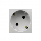 Розетка 220В 2к+з,45х45мм,белая