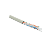 Кабель витая пара U/UTP, кат 6, 4 пары (23 AWG), однож (solid), с раздел LSZH, нг(А)-HF, –20°C – +75°C, серый - гарантия:15 лет комп.25 лет сист