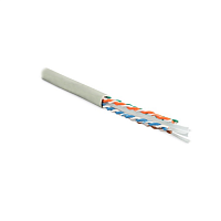 Кабель витая пара U/UTP, кат 6, 4 пары (23 AWG), однож (solid), с раздел LSZH, нг(А)-HF, –20°C – +75°C, серый - гарантия:15 лет комп.25 лет сист