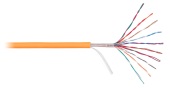 Кабель NIKOLAN U/UTP 10 пар, Кат.3 (Класс C), 16МГц, одножильный, BC (чистая медь), 26AWG (0,405мм), внутренний/внешний, LSZH -40C нг(А)-HFLTx, оранже