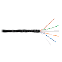 Кабель NIKOMAX U/UTP 4 пары, Кат.6 (Класс E), тест по ISO/IEC, 250МГц, одножильный, BC (чистая медь), 23AWG (0,55мм), полимерный материал нг(А)-HF, вн