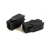 Вставка формата Keystone Jack с проходным адаптером HDMI 2.0 (Type A), 90 градусов, ROHS, черная