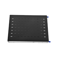 Полка усиленная с телескопическими направляющими грузоподъёмностью 150 кг глубина 620 мм чёрный