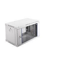 Шкаф  телекоммуникационный настенный разборный ЭКОНОМ 6U (600x350) дверь стекло
