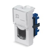 Keystone Jack RJ-45(8P8C), 180 градусов, категория 6, безинструментный монтаж, вставка Mosaic (арт.076561)
