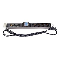 BONCH-ATS/PDU Блок розеток с функцией АВР для  19"  шкафа  4 розетки Schuko, кабели подключ. питания  1.7 м. с разъем  C14 и автомат защиты на 10А