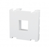 Вставка 45*45 мм для 1 коммутационного модуля типа Keystone, без шторки, цвет белый