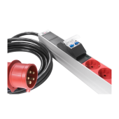 Верт блок розеток Rem-3×32, 3×32A, 6 авт, инд, 30S, 2100мм, шнур 3м IEC309