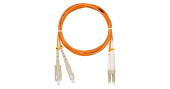 Шнур NIKOMAX волоконно-оптический, переходной, многомодовый 50/125мкм, стандарта ОМ2, SC/UPC-LC/UPC, двойной, LSZH нг(A)-HFLTx, 2мм, оранжевый, 5м