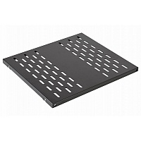 Полка стационарная перфорированная усиленная ПС-45У (450мм*490мм) черная ССД