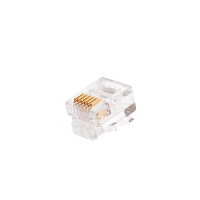 Коннектор NIKOMAX RJ12/6P6C телефонный, Кат.3 (Класс C), 16МГц, покрытие 6мкд, под многожильный кабель, неэкранированный, круглый ввод, уп-ка 100шт.