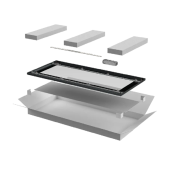 ITK LINEA E Дверь стеклянная 600мм шкафа 24U чер.