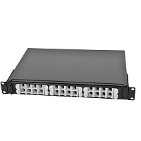 Оптический бокс (кросс) 19" выдвижной, 1U, до 24 портов, цвет черный
