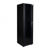 Шкаф нап. 19", 47U 600х600, перед. дв. стек, задн. стен., мет, чер.