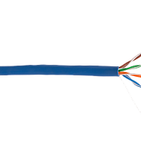 Кабель NETLAN U/UTP 4 пары, Кат.5e, 100МГц, одножильный, CCA (омедненный алюминий), внутренний, PVC нг(B), синий, 305м