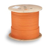 Кабель витая пара UTP (U/UTP), категория 6A, 4 пары (23 AWG), одножильный, LSZH нг(А)-HF, оранжевый (305 м)