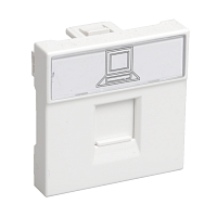 Розетка информационная RJ-45 UTP кат.5e, 2 модуля. РКИ-20-00-П